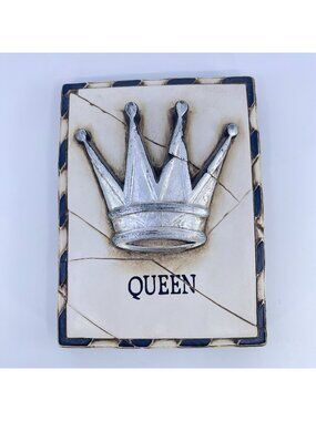 vintage sid dickens memory block "queen" t-25 retired distressed finish